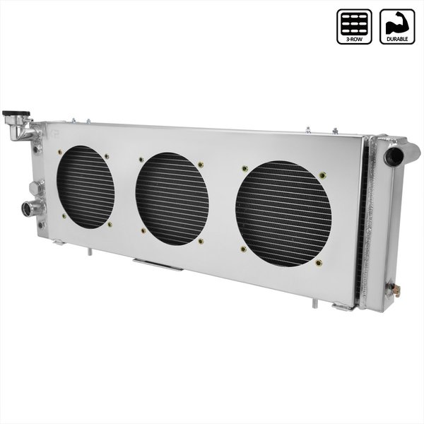 Spec-D Tuning 3 ROW RADIATOR WITH FAN SHROUD RAD3F-CHKE91